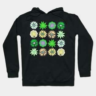 Green Summer Flowers Hoodie